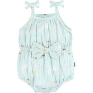 imageGerber Baby Girls Gauze Sleeveless RomperBlue