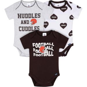 imageGerber NFL babygirls Nfl 3pack Onesie BodysuitBrowns