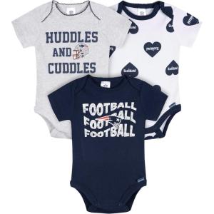 imageGerber NFL babygirls Nfl 3pack Onesie BodysuitPatriots
