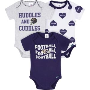 imageGerber NFL babygirls Nfl 3pack Onesie BodysuitRavens