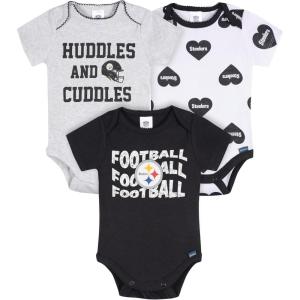 imageGerber NFL babygirls Nfl 3pack Onesie BodysuitSteelers