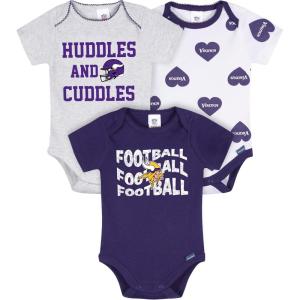 imageGerber NFL babygirls Nfl 3pack Onesie BodysuitVikings