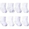 imageGerber unisexbaby 8pack Wiggleproof Jersey Ankle SocksWhite