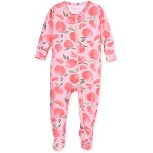imageGerber unisexbaby Toddler Butterysoft Snug Fit Footed Pajamas With Viscose Made With EucalyptusJust Peachy