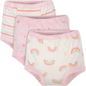 imageGerber 3Pack Toddler Girls Rainbow Training Pants