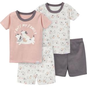 imageGerber babygirls Toddler Snug Fit 4piece Pajama SetNeutral