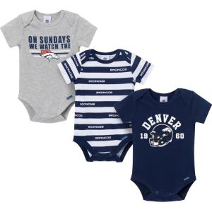 imageGerber NFL babyboys Nfl 3pack Onesie BodysuitBroncos