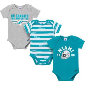 imageGerber NFL babyboys Nfl 3pack Onesie BodysuitDolphins