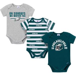 imageGerber NFL babyboys Nfl 3pack Onesie BodysuitEagles
