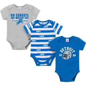 imageGerber NFL babyboys Nfl 3pack Onesie BodysuitLions