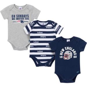 imageGerber NFL babyboys Nfl 3pack Onesie BodysuitPatriots