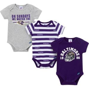 imageGerber NFL babyboys Nfl 3pack Onesie BodysuitRavens