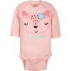 image5Pack Baby Girls Fox Long Sleeve Onesies Bodysuits