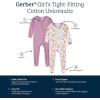 imageGerber Baby Girls Babygirls 4pack Footed PajamasApple and Woodland Floral