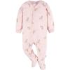 imageGerber Baby Girls Flame Resistant Fleece Footed Pajamas 2packPink Brown Deer