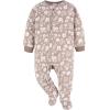 imageGerber Baby Girls Flame Resistant Fleece Footed Pajamas 2packPink Brown Deer