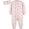 imageGerber babygirls 4piece Coveralls ampamp Headband SetsLeopard  Floral