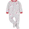 imageGerber babygirls Baby Girls Fleece Footed Pajamas 2packRed Snowflake