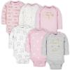 imageGerber Baby Girls 6pack Longsleeve Onesies BodysuitsPrincess Pink