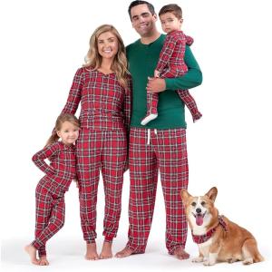 imageGerber Baby Girls Holiday Family Matching PajamasRed Stewart Plaid