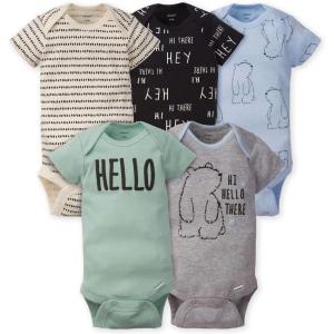 imageGerber Unisex Baby 5Pack ShortSleeve OnesiesHello There