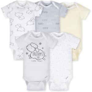 imageGerber Unisex Baby 5Pack ShortSleeve OnesiesStarry Dreams