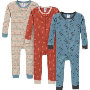 imageGerber babygirls Babygirls 3pack Snug Fit Footless Onepiece Cotton PajamasBuffalo