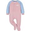 imageGerber Baby Girls Loose Fit Fleece Footed Pajamas 2pack And Toddler Sleepers Cutie Blue 5T US