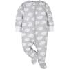 imageGerber Unisex Baby 4 Pack Sleep N Play Footie Sheep Grey 03 Months