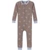 imageGerber babygirls 3pack Snug Fit Footless Onepiece Cotton PajamasMoose  Trees