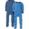 imageGerber Baby Boys 2pack Footed Pajamas And Toddler Sleepers Sleepy Blue Dino 9 Months US