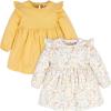 imageGerber BabyGirls Toddler 2Pack Long Sleeve DressesIvory Fox