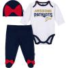 imageGerber NFL baby girls 3 Pack Bodysuit Registry Gift Set Footed Pant and Cap Team Color 69M US