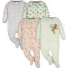 imageGerber Unisex Baby 4 Pack N Play Footie And Toddler Sleepers Happy Veggies 03 Months US