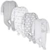 imageGerber Unisex Baby 4 Pack Sleep N Play Footie Sheep Grey 03 Months