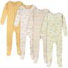 imageGerber Unisex Baby 4Pack Footed PajamasSafari