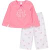 imageGerber babygirls 2piece Pajama Set Top ampamp Loosefitting PantsBerry