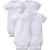 imageGerber babygirls 4pack Short Sleeve Onesies Bodysuits White Short Sleeve 18 Months