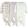 imageGerber unisexbaby Fleece Footed Pajamas 3packMoons