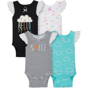 imageGerber Baby Boys MultiPack Sleeveless Onesies BodysuitBlack