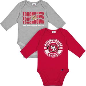 imageGerber NFL unisexbaby Nfl 2pack Long Sleeve Onesie Bodysuit49ers