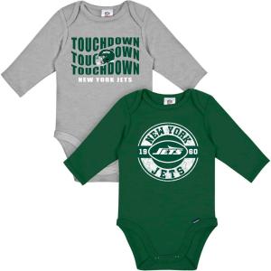 imageGerber NFL unisexbaby Nfl 2pack Long Sleeve Onesie BodysuitJets