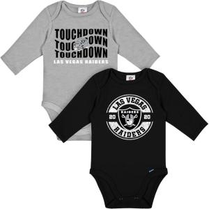imageGerber NFL unisexbaby Nfl 2pack Long Sleeve Onesie BodysuitRaiders