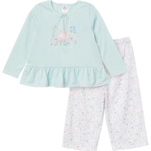 imageGerber babygirls 2piece Pajama Set Top ampamp Loosefitting PantsBunny