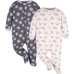 imageGerber Baby Boys 2Pack Sleep N Play PajamasLavender Garden