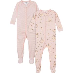 imageGerber Baby Boys 2Pack Sleep N Play PajamasLove Pink