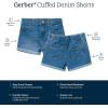 image:imageGerber Baby Girls Baby and Toddler Girls Cuffed Denim ShortsLight Blue Denim Wash