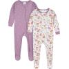image:imageGerber Baby Girls Babygirls 4pack Footed PajamasApple  Woodland Magic