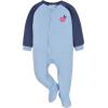 image:imageGerber Baby Girls Loose Fit Fleece Footed Pajamas 2pack And Toddler Sleepers Floral Blue 5T US