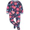 image:imageGerber Baby Girls Loose Fit Fleece Footed Pajamas 2pack And Toddler Sleepers Floral Blue 5T US